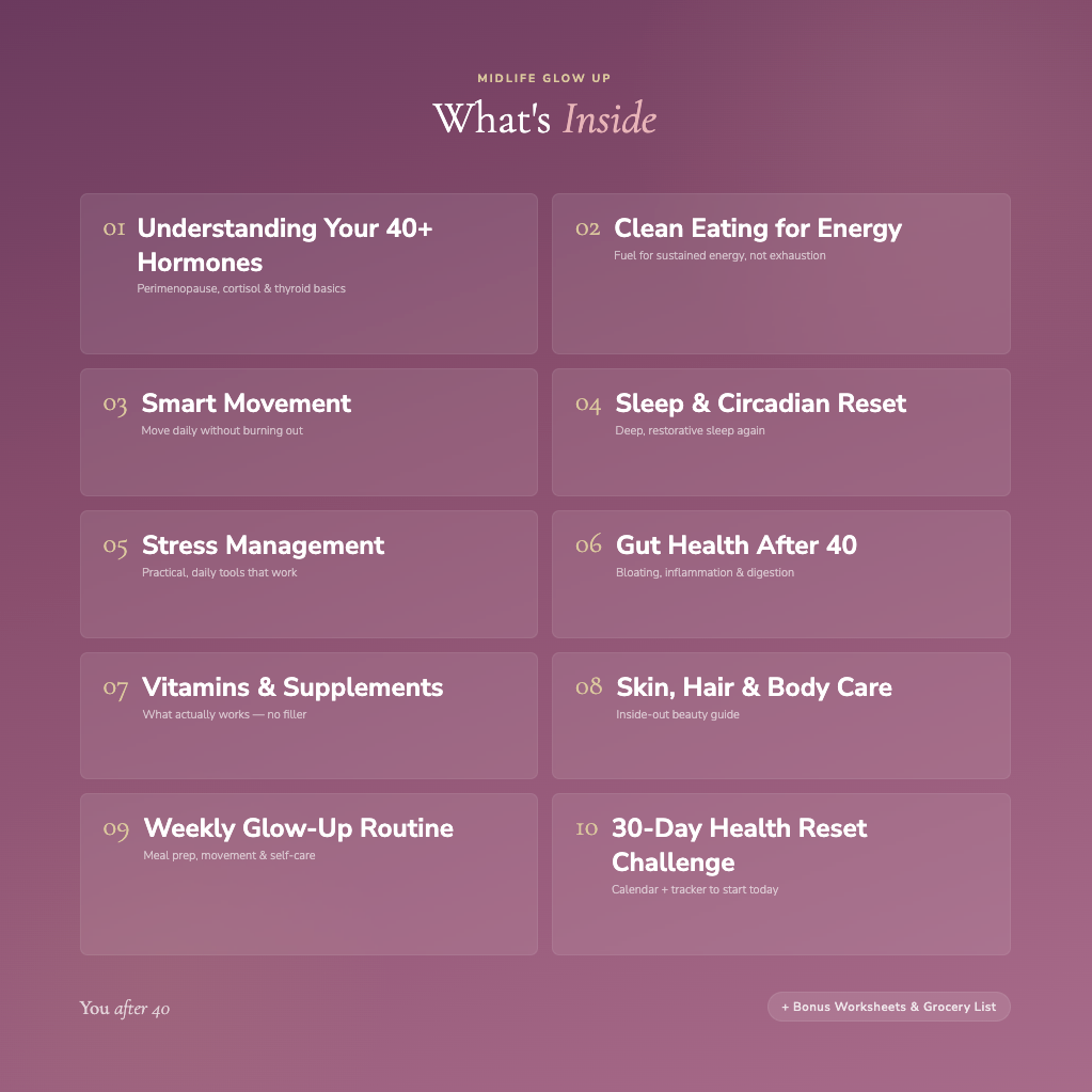 MidLife Glow Up - 10-Step Health Reset After 40