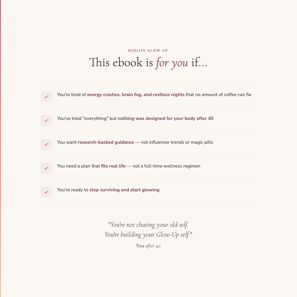 MidLife Glow Up - 10-Step Health Reset After 40